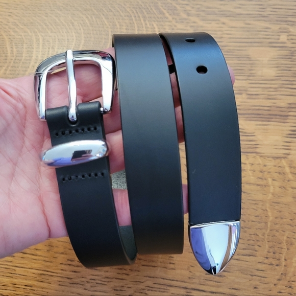 Madewell Skinny Western Leather Belt - True Black, Silver main image 4